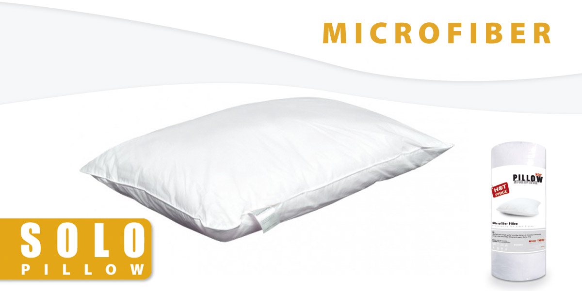 Solo Roll-Packed Microfiber Pillow